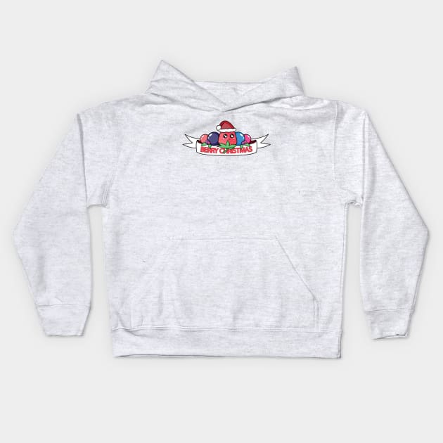 Berry Christmas (White Banner) Kids Hoodie by Tees4Elliott